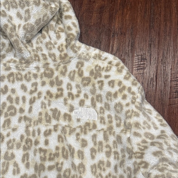 XXL THE NORTH FACE OSITO Good Condition! Cozy Cream Leopard Print Hoodie - Picture 10 of 12